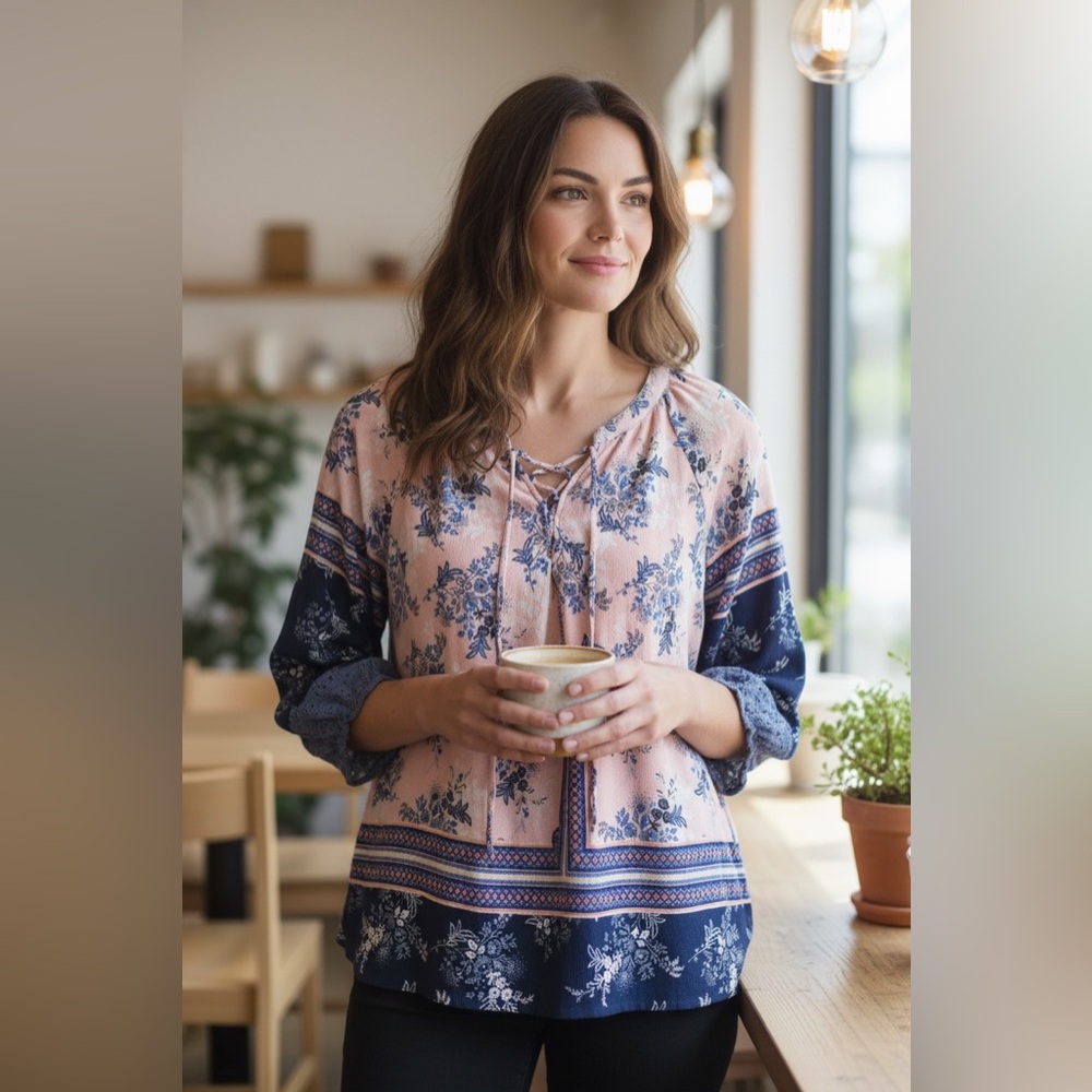 Fig and Flower Boho Floral Peasant Blouse | Anthropologie